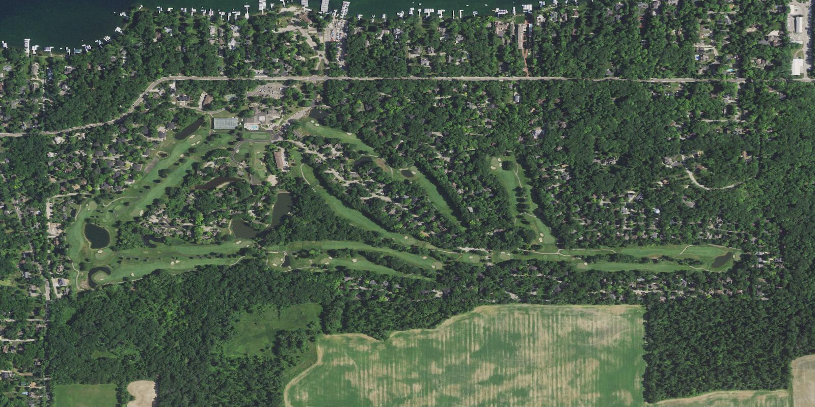 Satellite view of Abbey Springs Golf Course