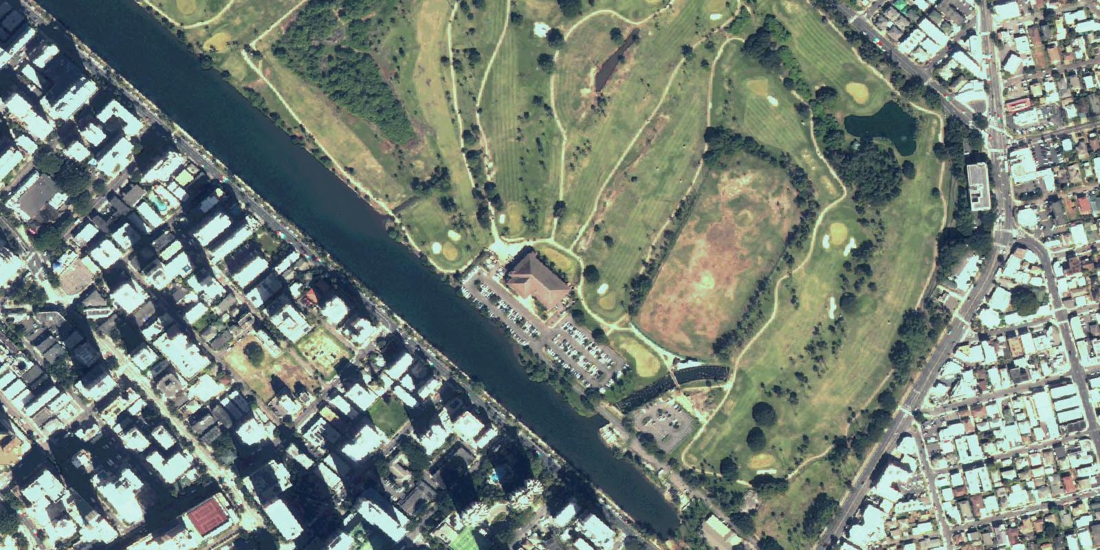 Satellite view of Ala Wai Golf Course