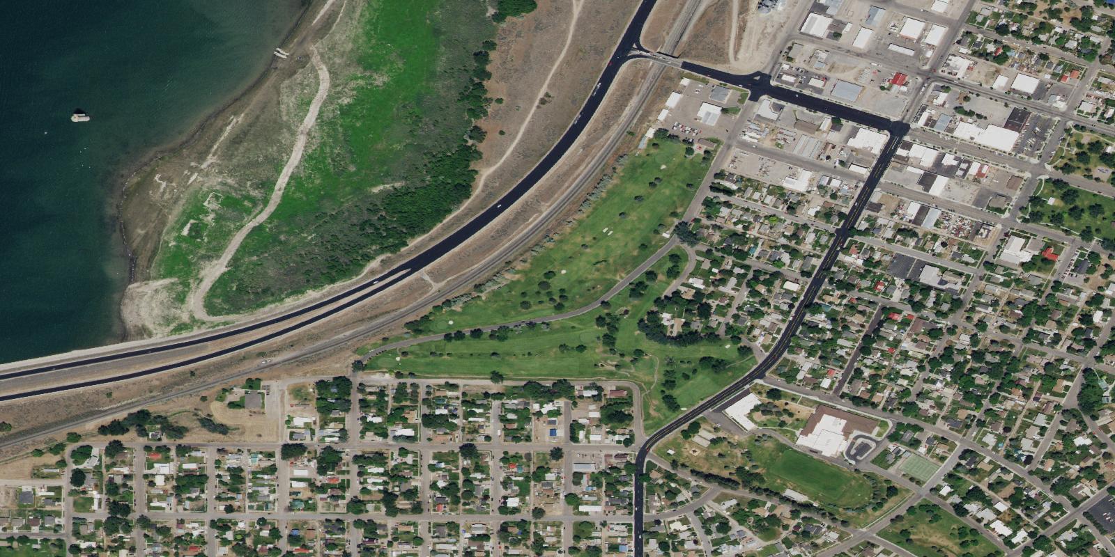 Satellite view of American Falls Golf Course