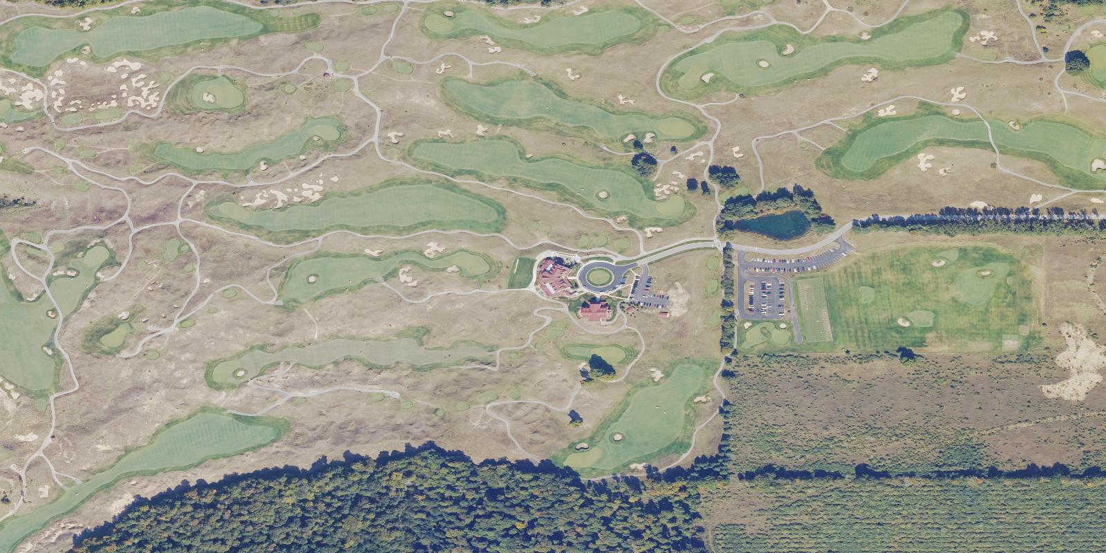 Satellite view of Arcadia Bluffs Golf Club