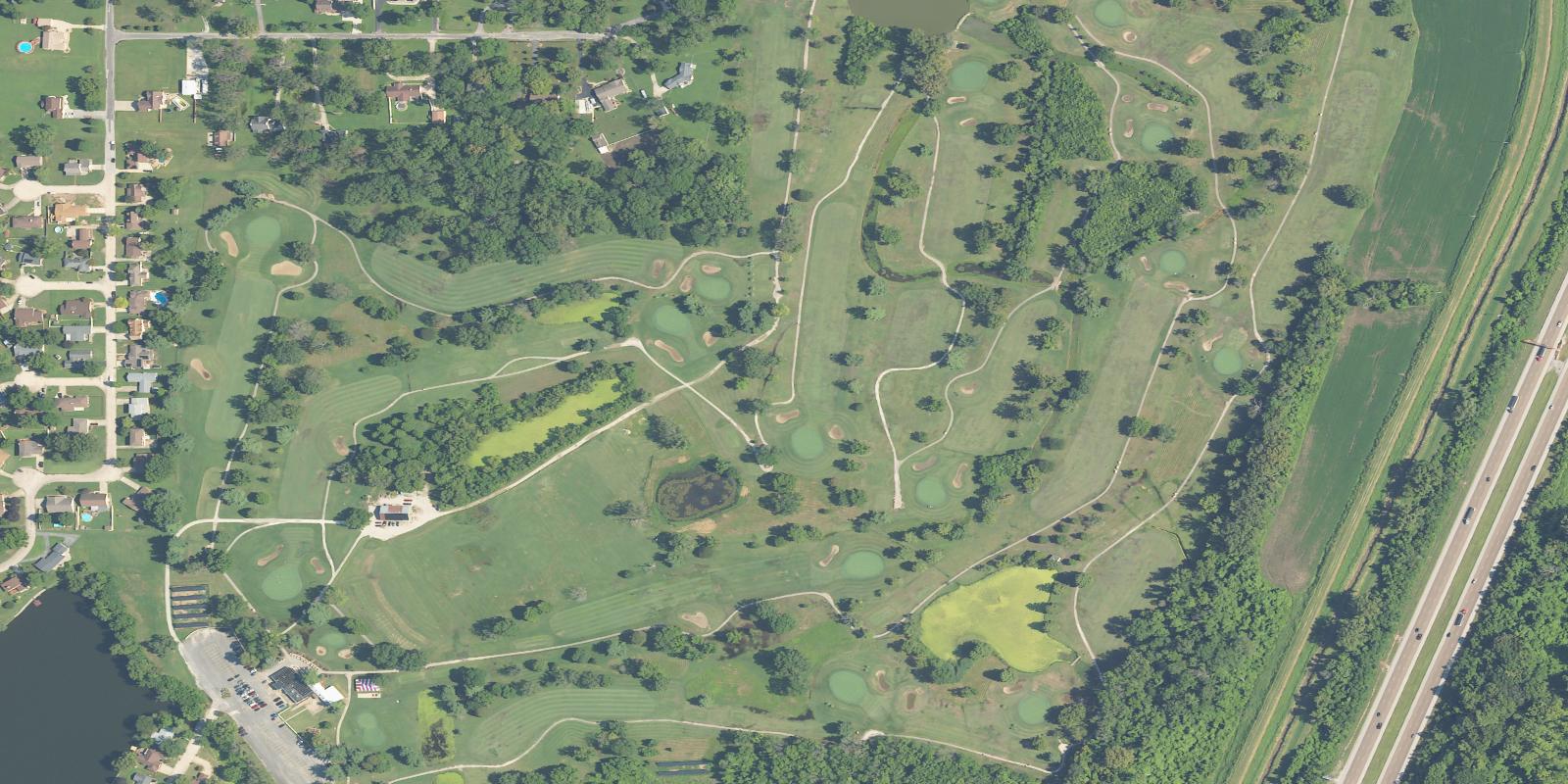 Satellite view of Arlington Greens Golf Course