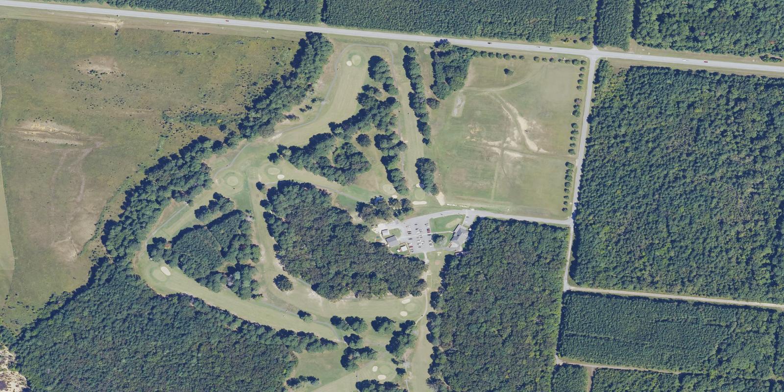 Satellite view of Arnold AFB Golf Course