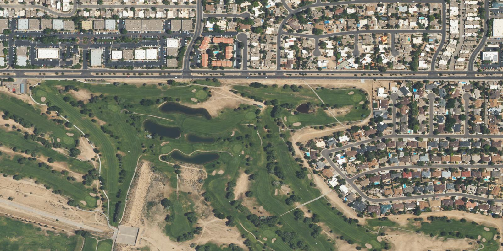 Satellite view of Arroyo Del Oso Golf Course Dam Nine Course