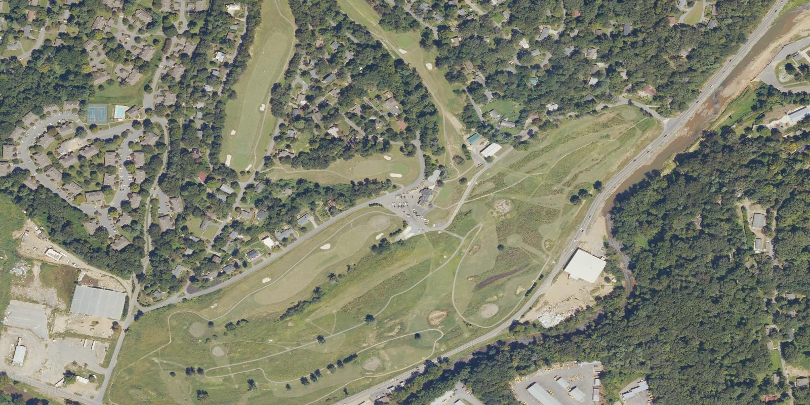 Satellite view of Asheville Municipal Golf Course