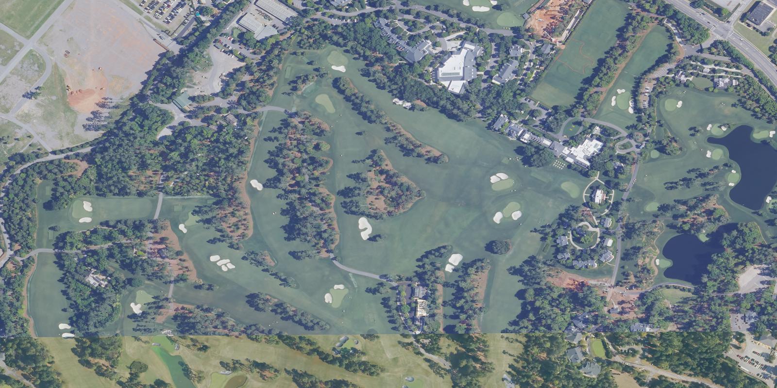 Satellite view of Augusta National Golf Club