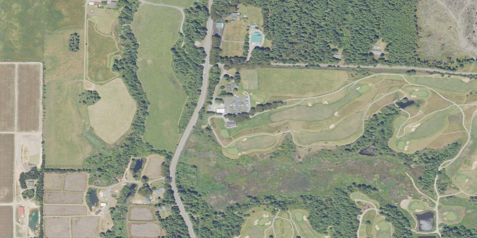 Satellite view of Bandon Crossings Golf Course