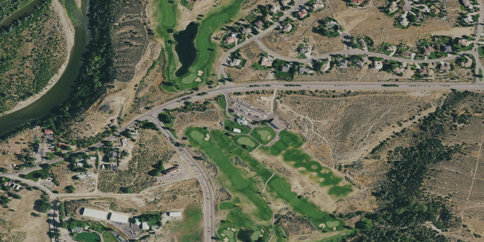Satellite view of Battlement Mesa Golf Course