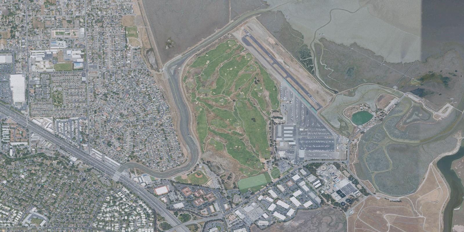 Satellite view of Baylands Golf Links