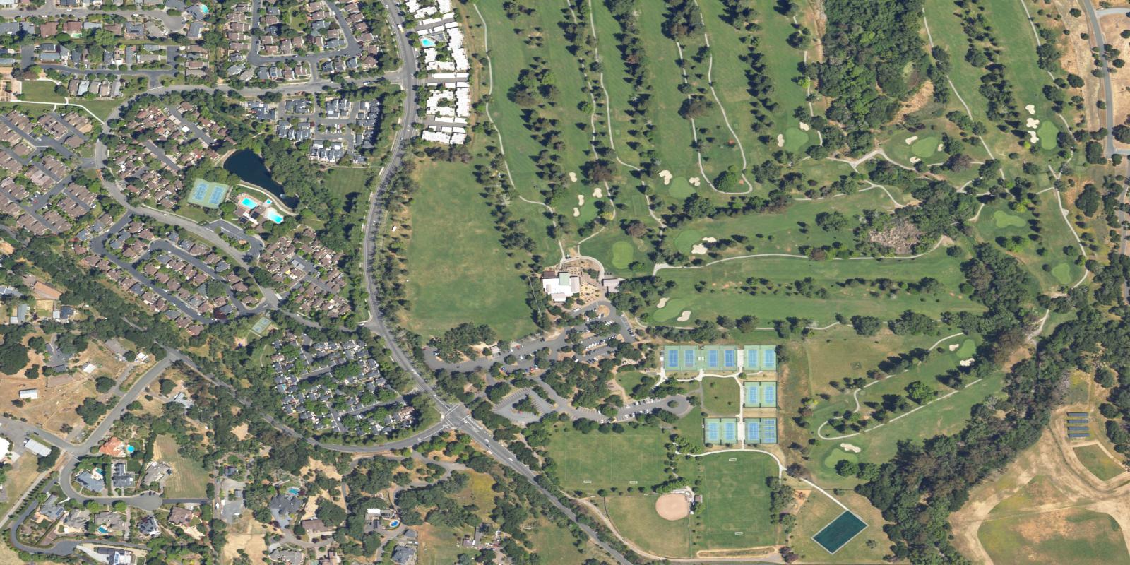 Satellite view of Bennett Valley Golf Course