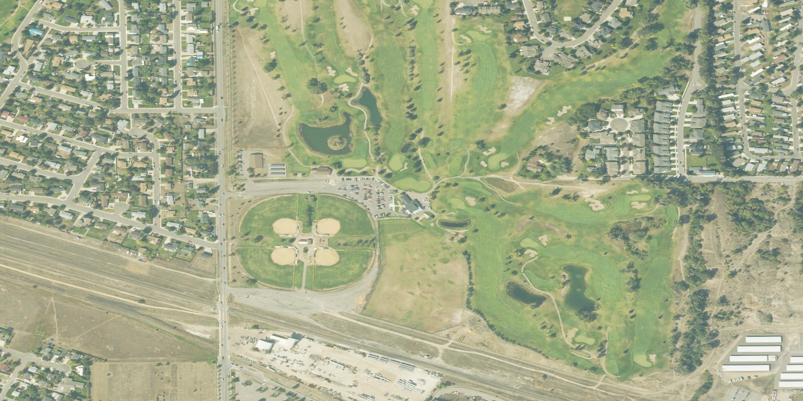 Satellite view of Bill Roberts Municipal Golf Course