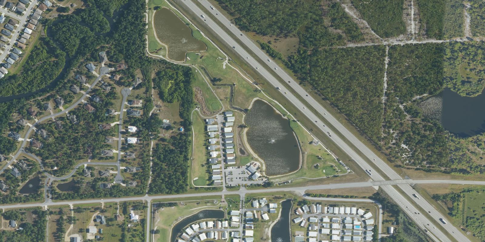 Satellite view of Blue Heron Golf Club