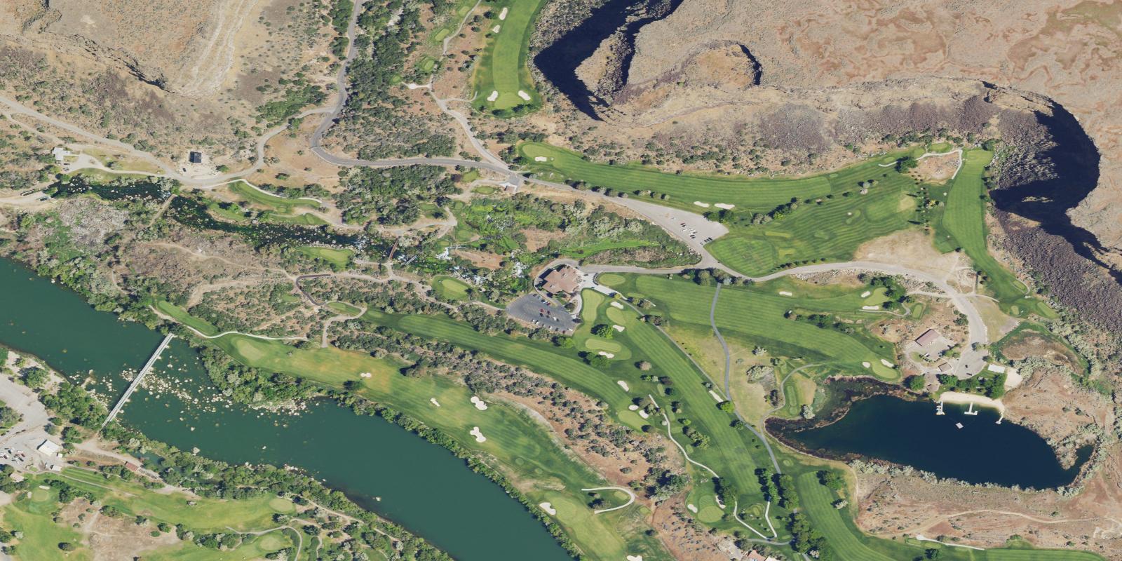 Satellite view of Blue Lakes Country Club