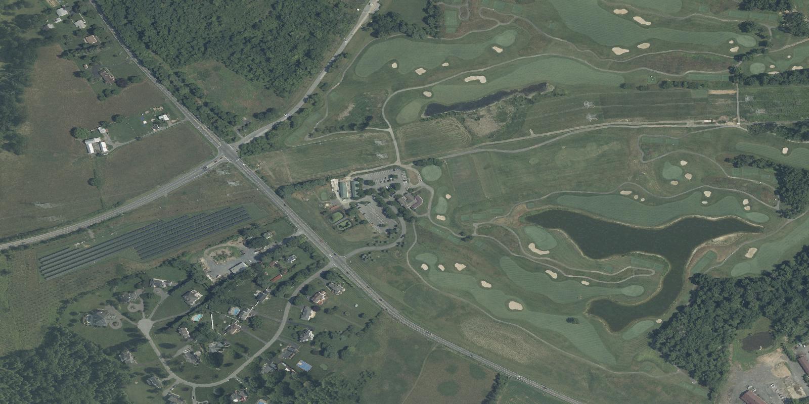 Satellite view of Blue Mash Golf Course
