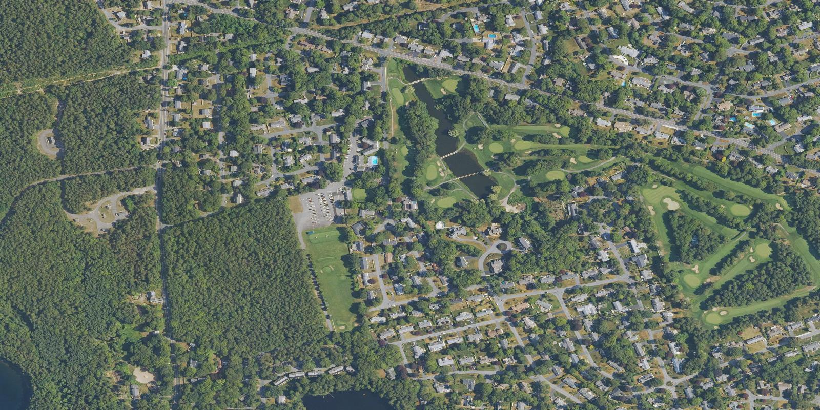 Satellite view of Blue Rock Golf Course