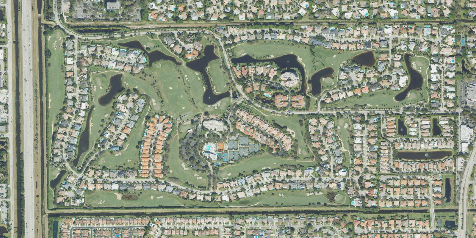 Satellite view of Boca Raton Municipal Golf Course