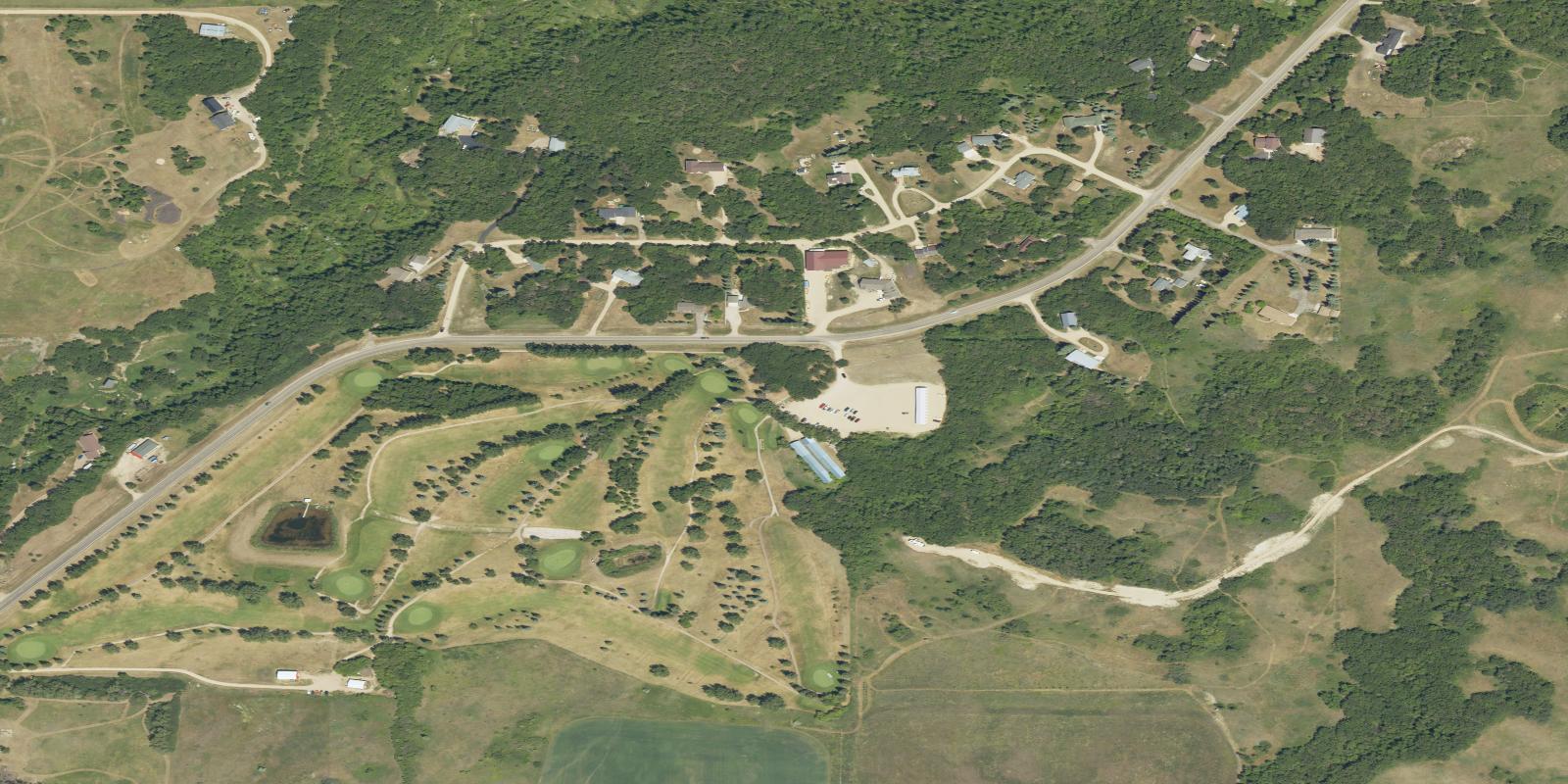 Satellite view of Bottineau Country Club