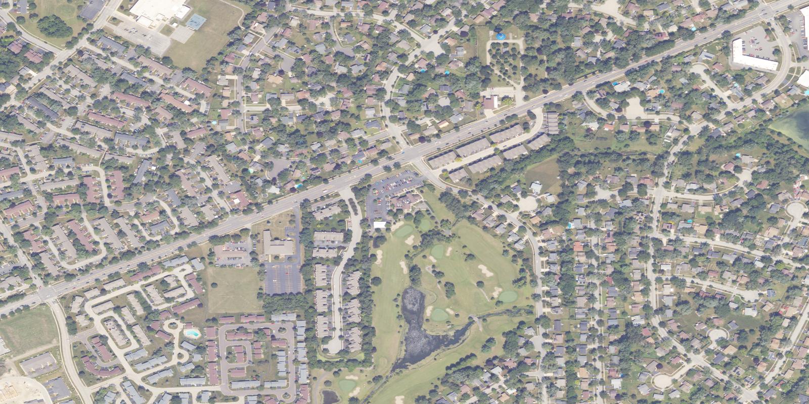 Satellite view of Boughton Ridge Golf Course