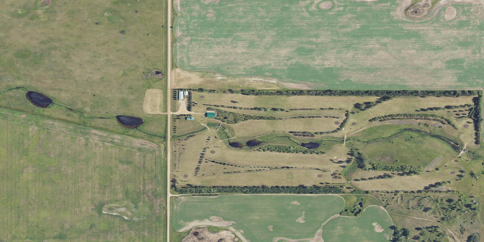 Satellite view of Bowbells Country Club
