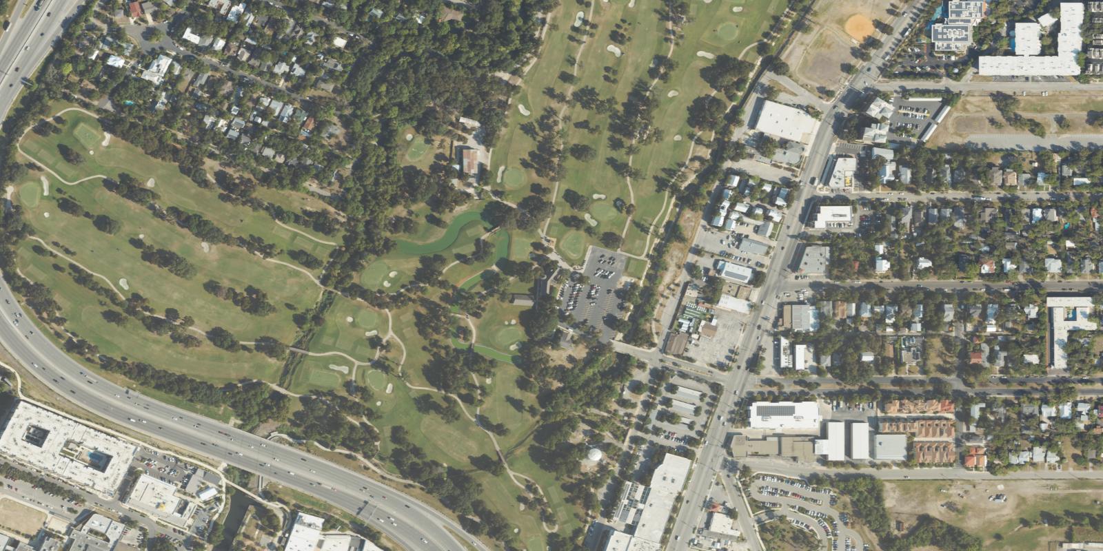 Satellite view of Brackenridge Park Golf Course
