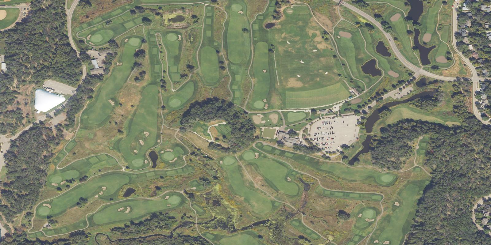 Satellite view of Braemar Golf Course