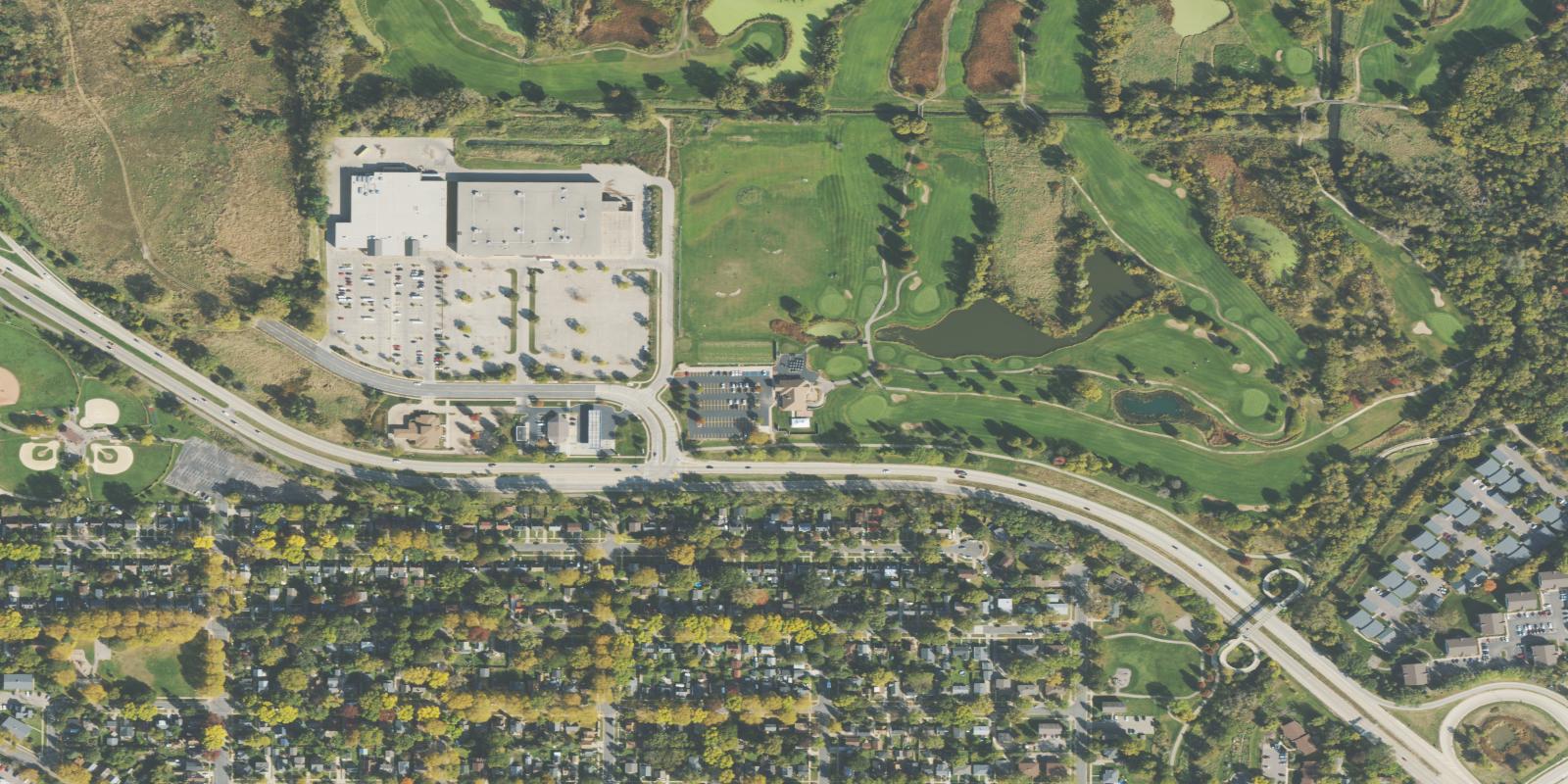 Satellite view of Bridges Golf Course