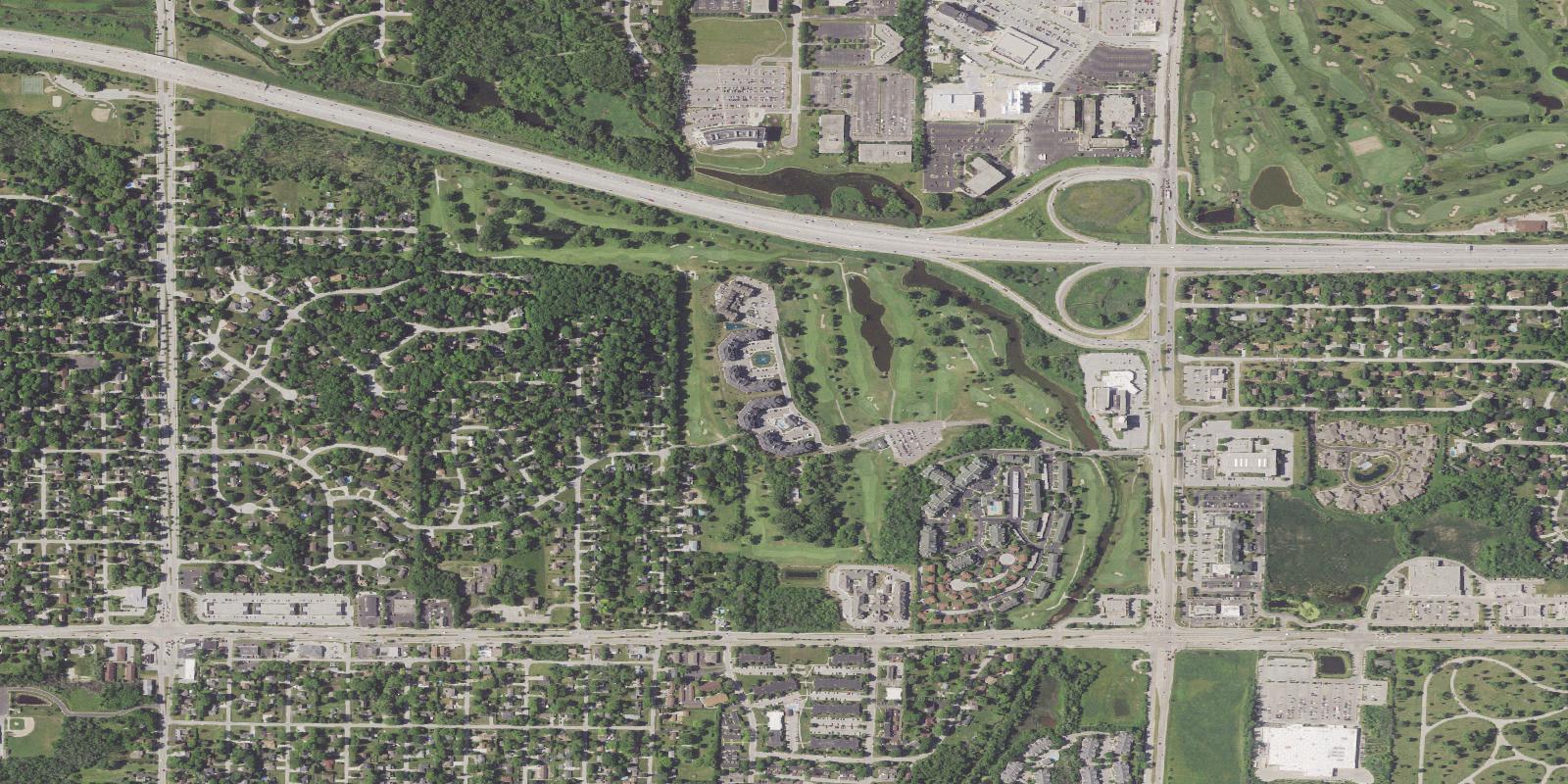 Satellite view of Brookfield Hills Golf Course