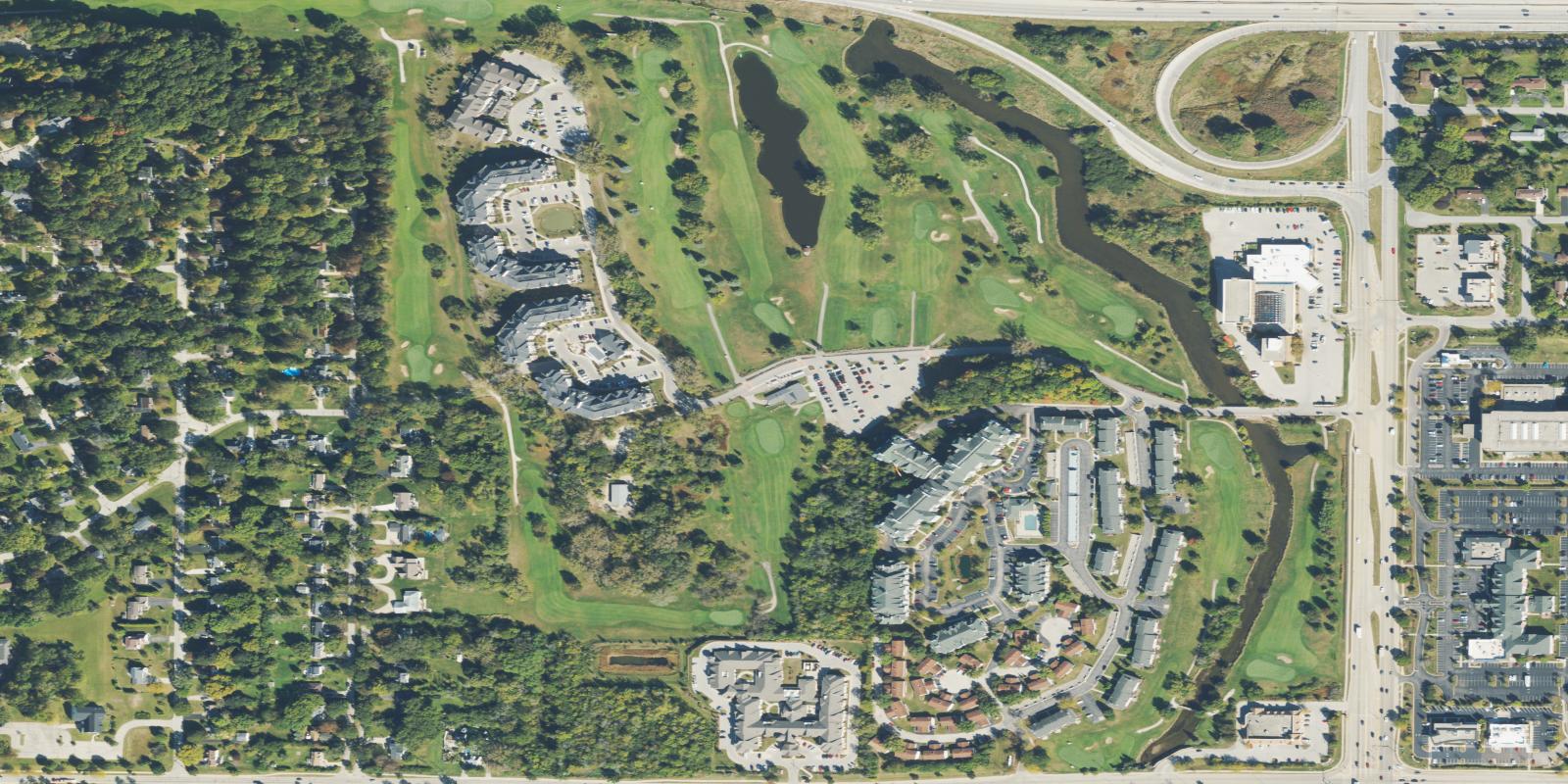 Satellite view of Brookfield Hills Golf Course