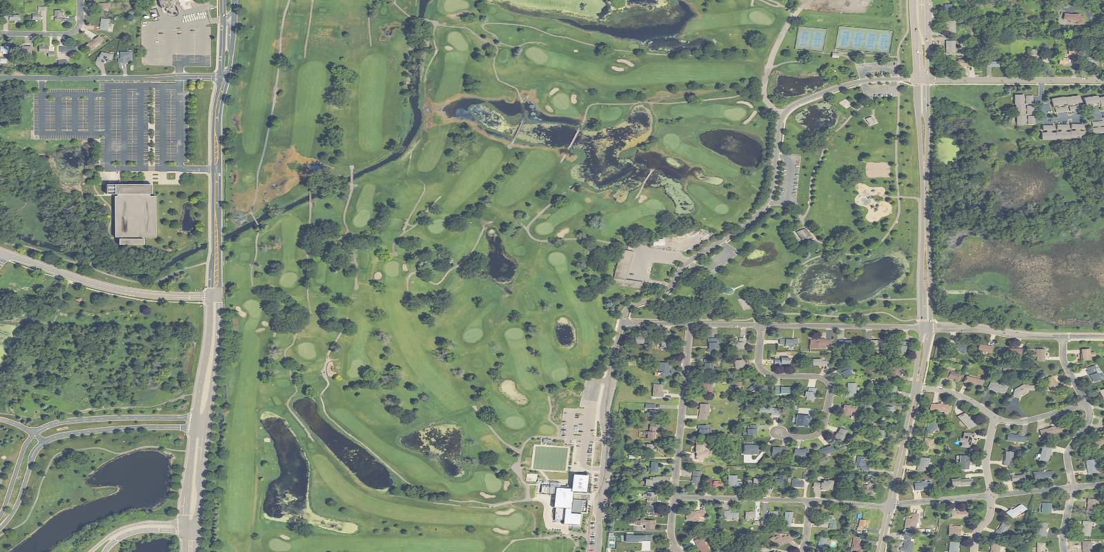 Satellite view of Brookview Golf Course