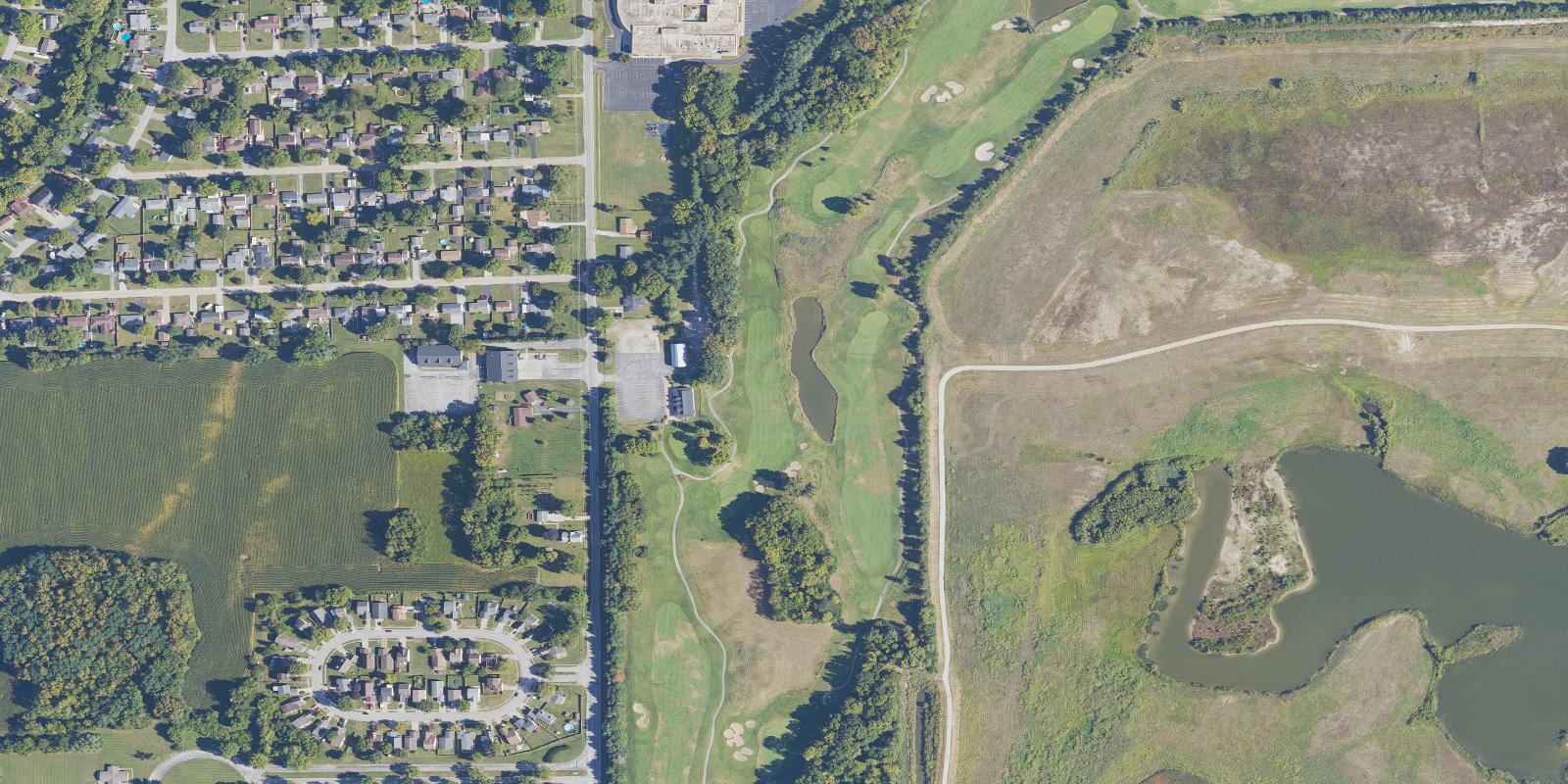 Satellite view of Buffer Park Golf Course