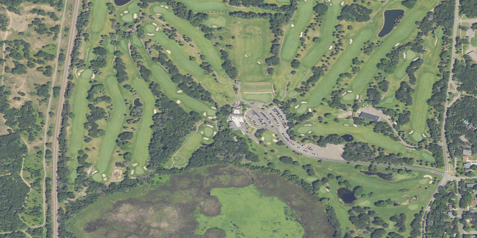 Satellite view of Bunker Hills Golf Course