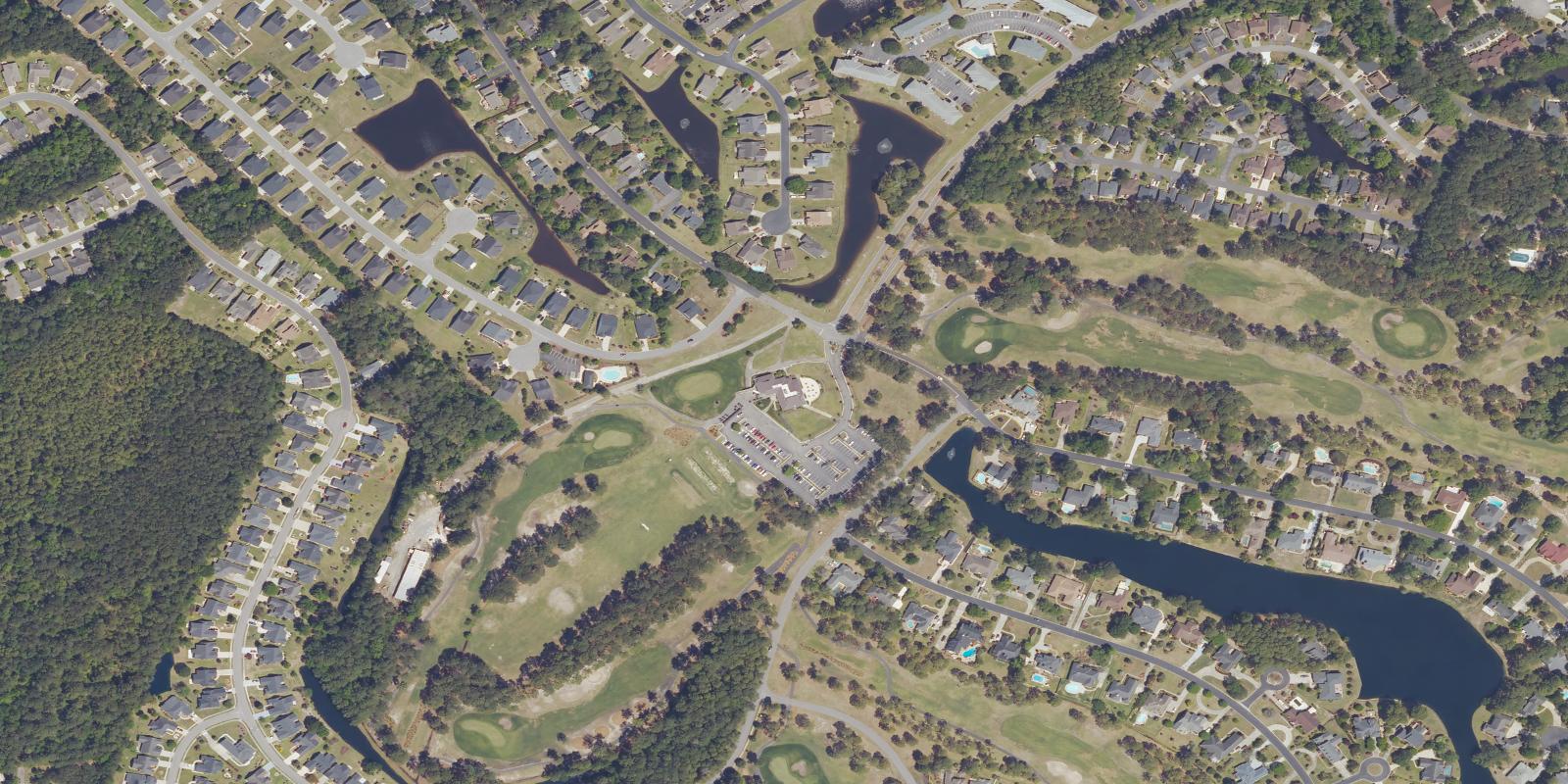 Satellite view of Burning Ridge Golf Course