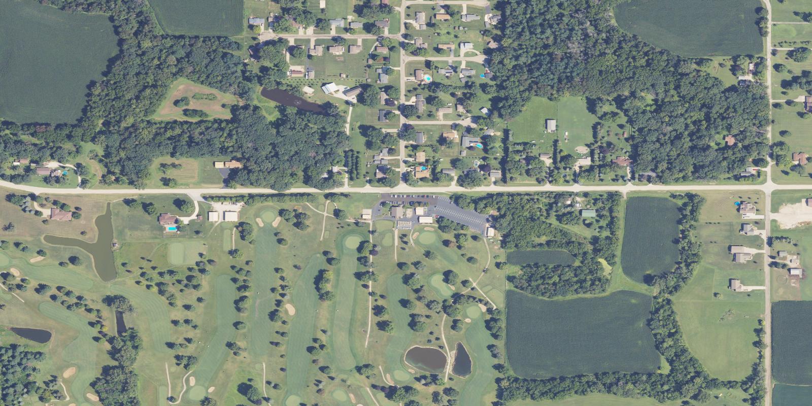 Satellite view of Byron Hills Golf Course