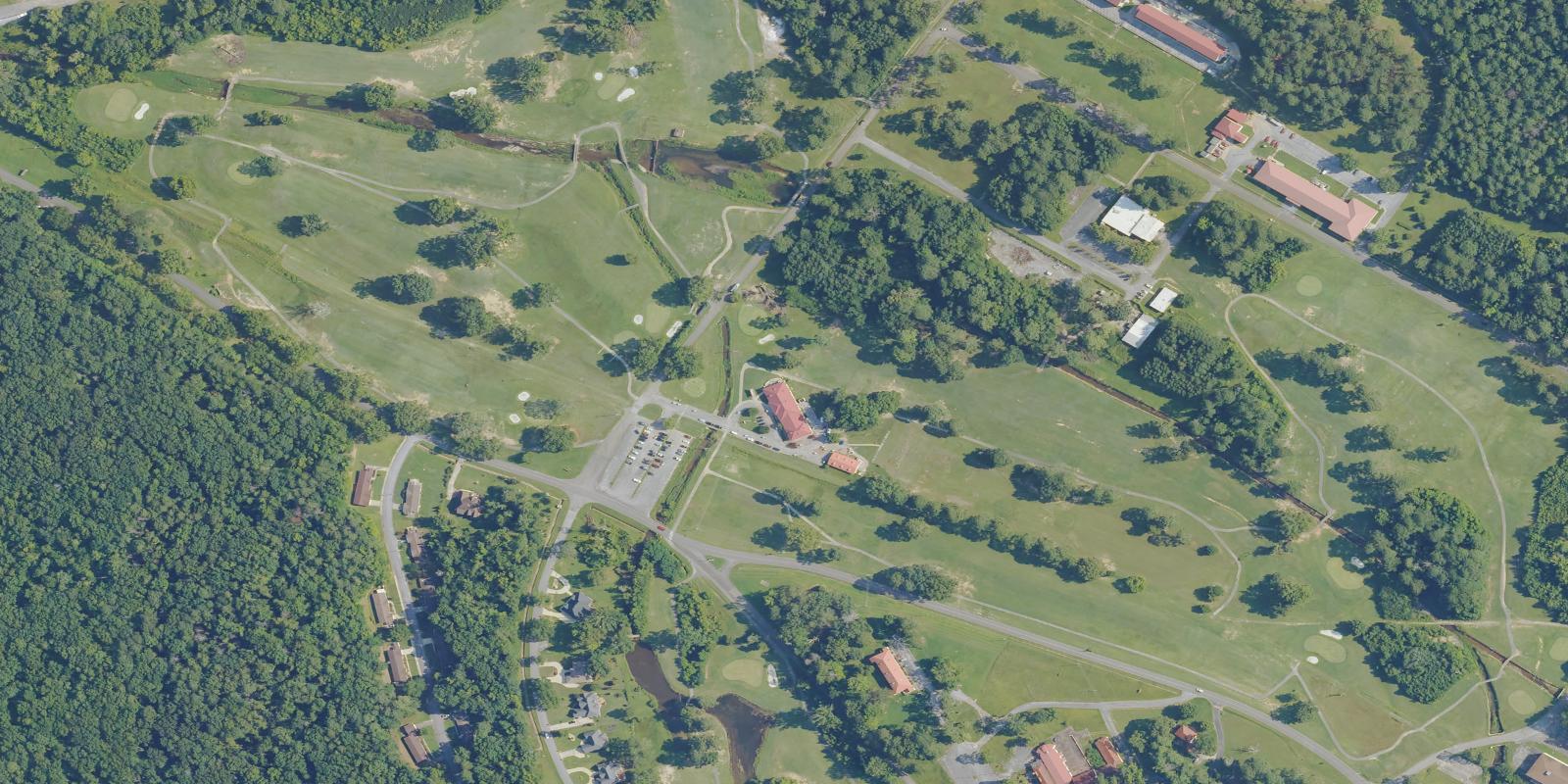 Satellite view of Cane Creek Golf Course