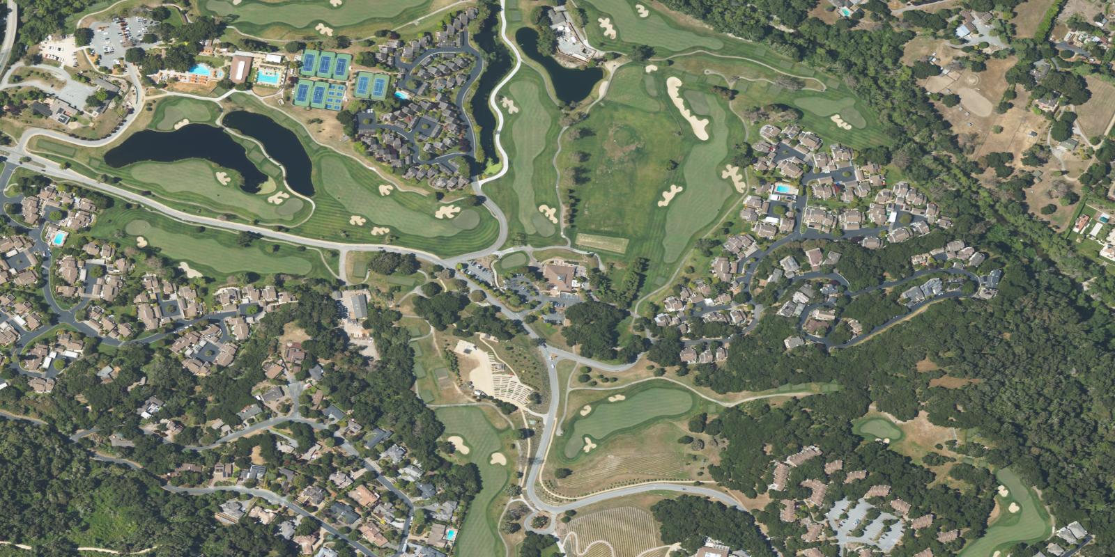 Satellite view of Carmel Valley Ranch Golf Course