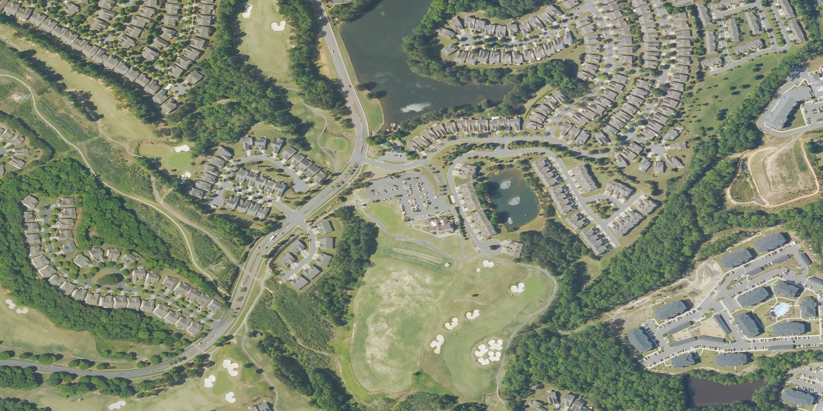 Satellite view of Carolina Lakes Golf Club