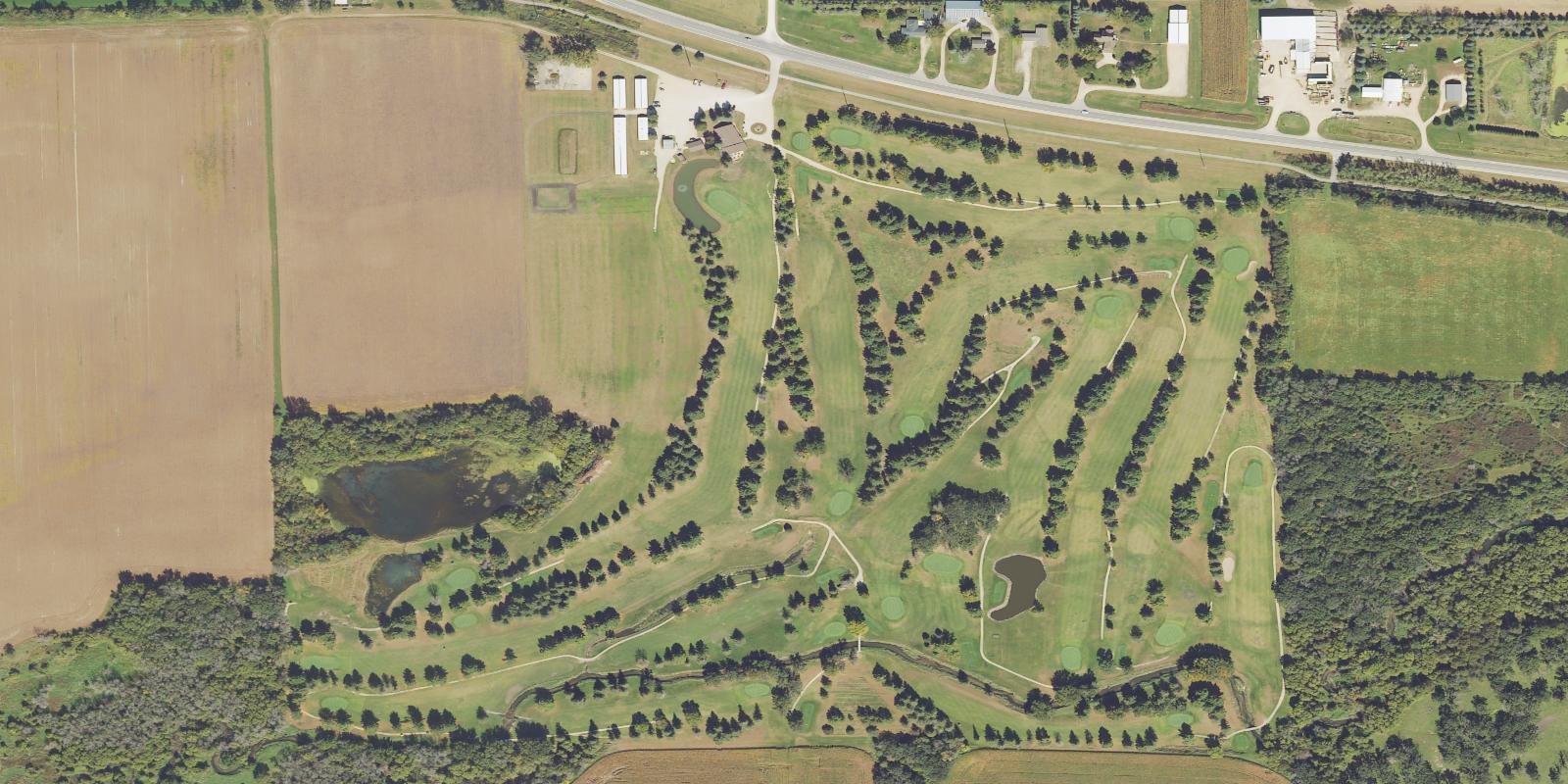 Satellite view of Cedar River Golf Course