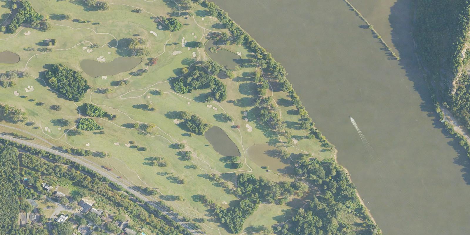 Satellite view of Championship At Rebsamen Park Golf Course