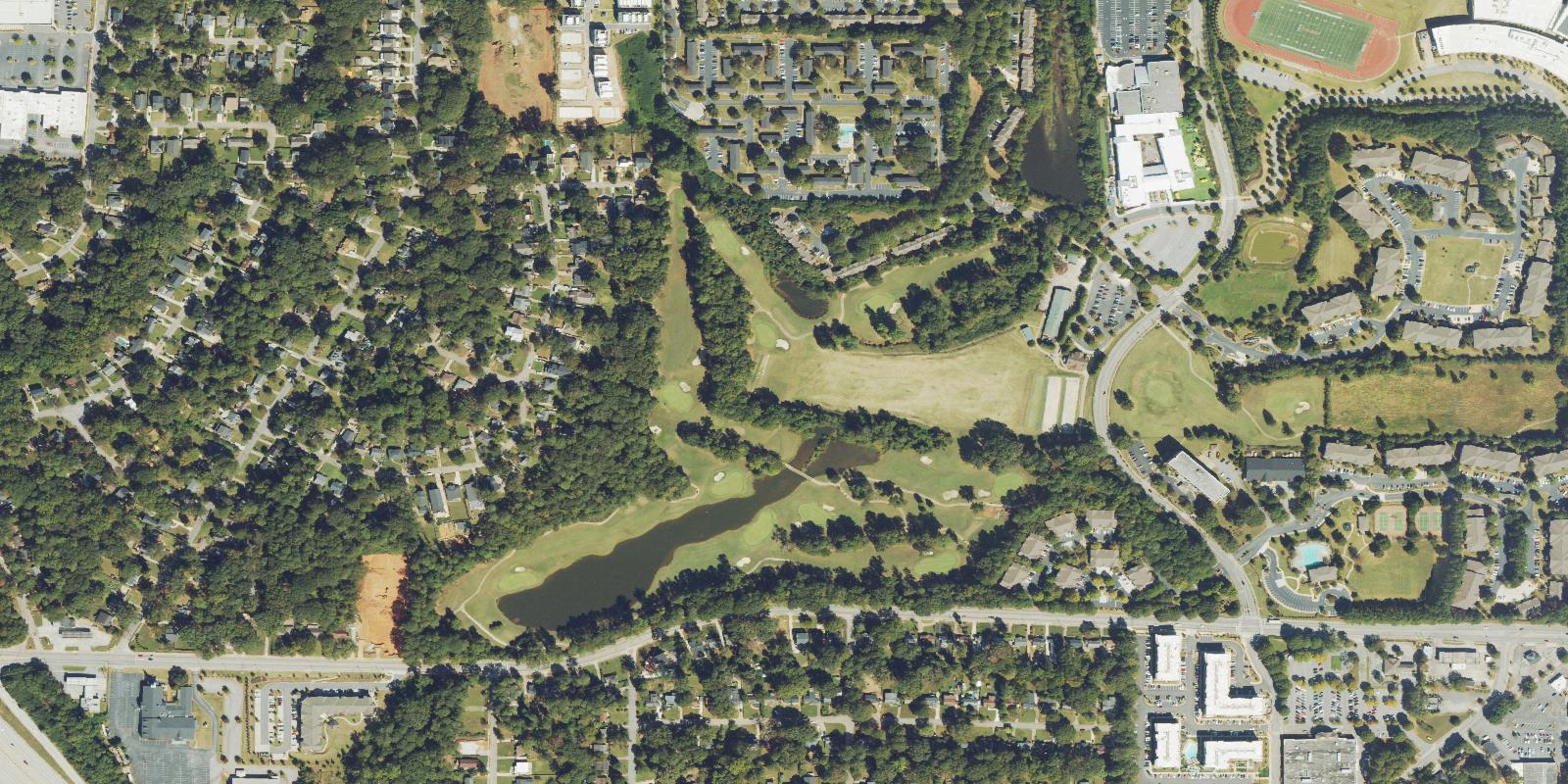 Satellite view of Charlie Yates Golf Course