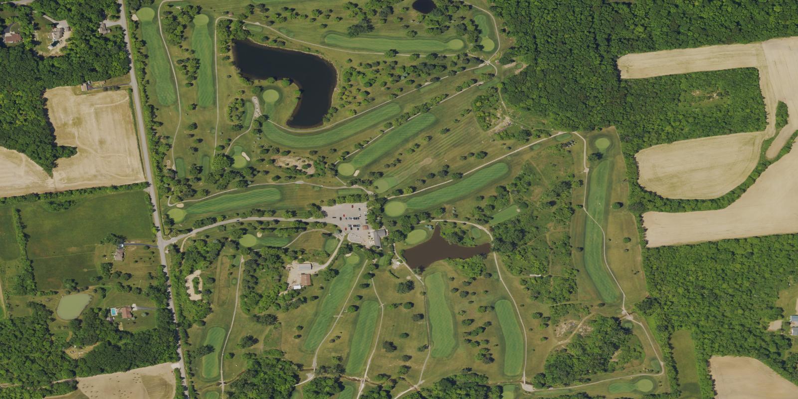 Satellite view of Cherokee Hills Golf Course