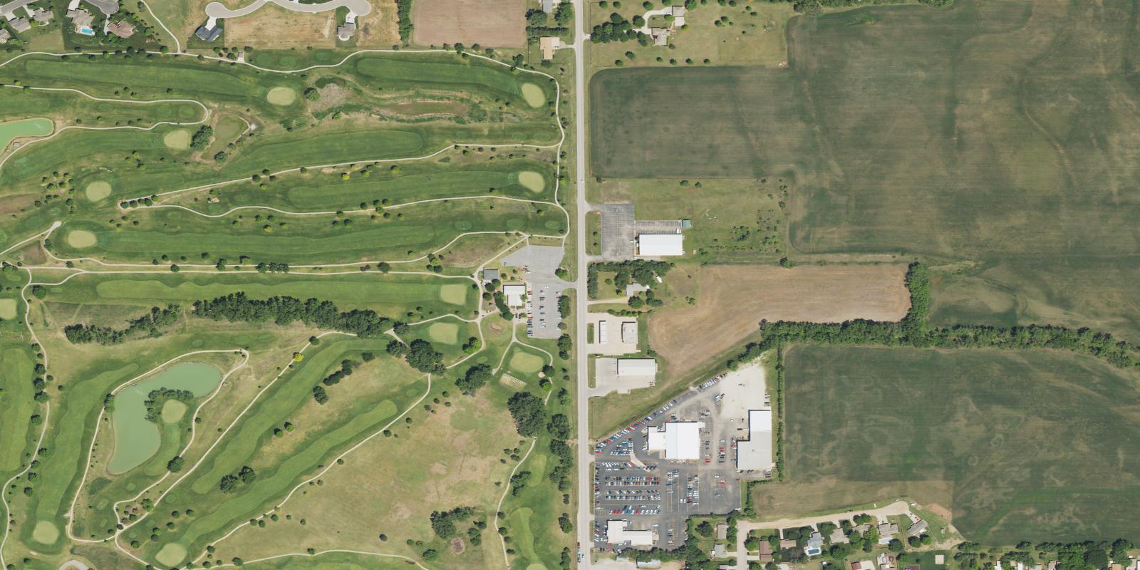 Satellite view of Cherry Oaks Golf Course