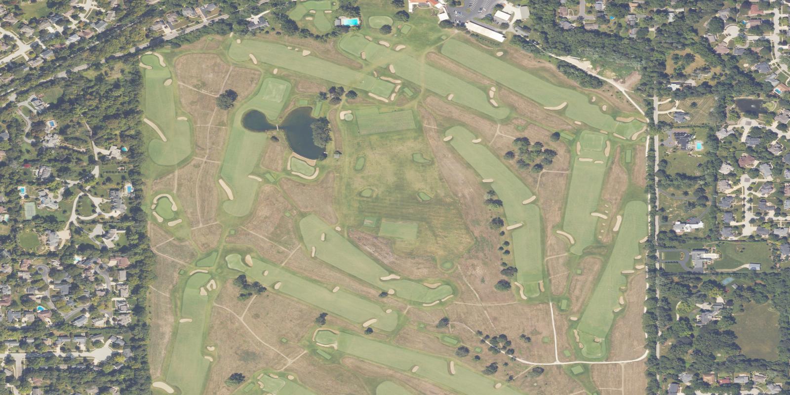 Satellite view of Chicago Golf Club