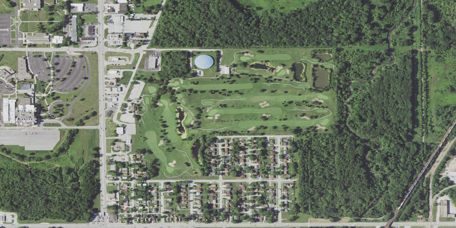 Satellite view of Chicago Heights Park District Golf Course East