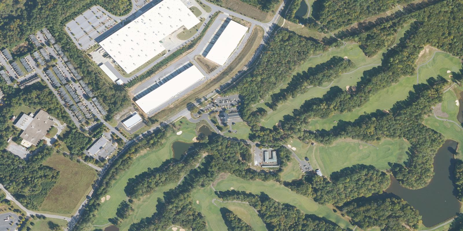 Satellite view of Chicopee Woods Golf Course