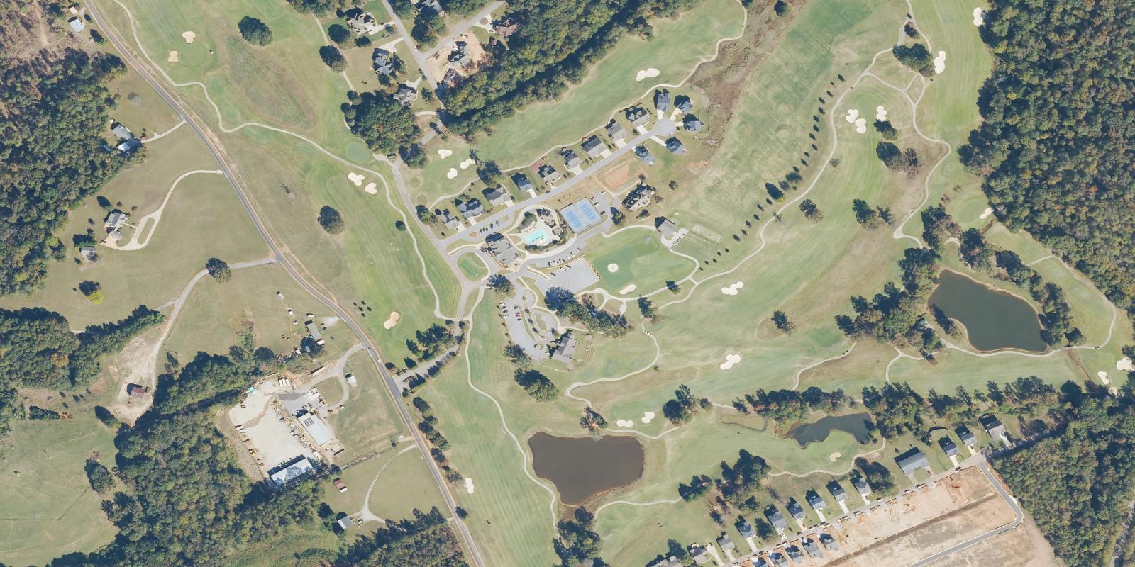 Satellite view of Chimney Oaks Golf Course