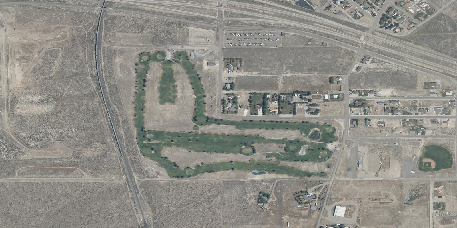 Satellite view of Chimney Rock