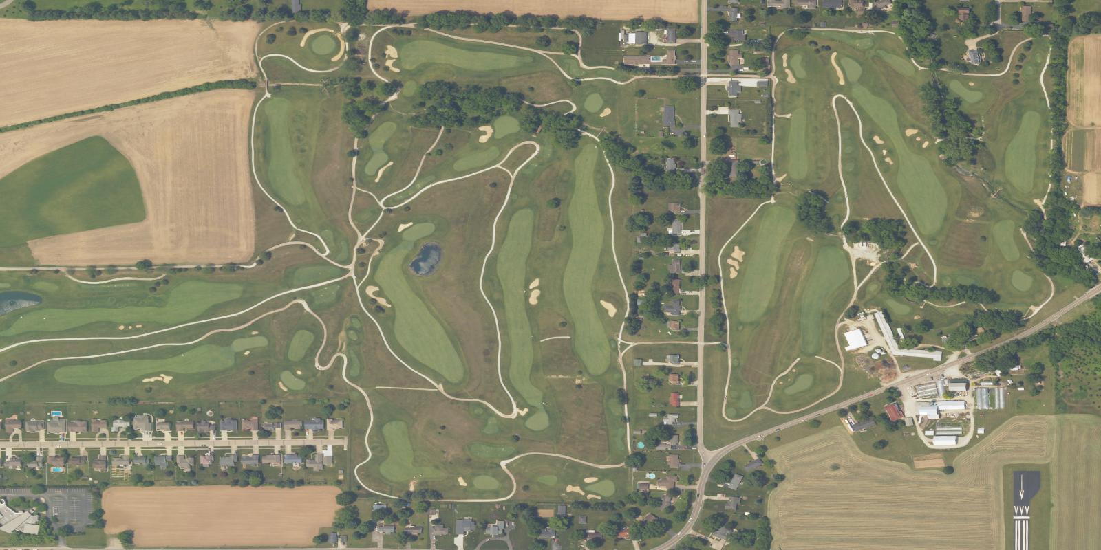 Satellite view of Circling Hills Golf Course