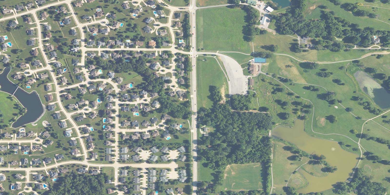 Satellite view of Clinton Hill Country Club