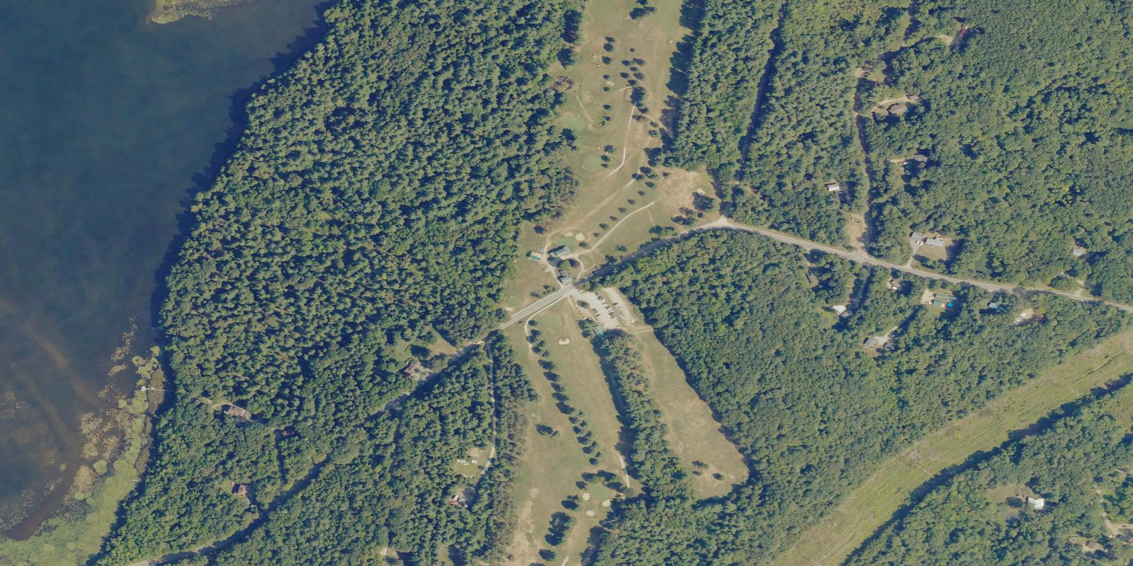 Satellite view of Cobbossee Colony Golf Course