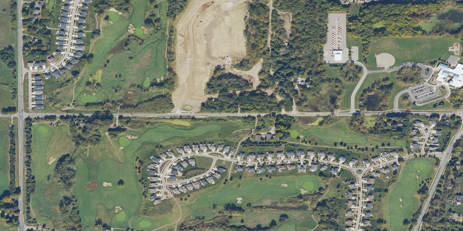 Satellite view of College Fields Golf Club