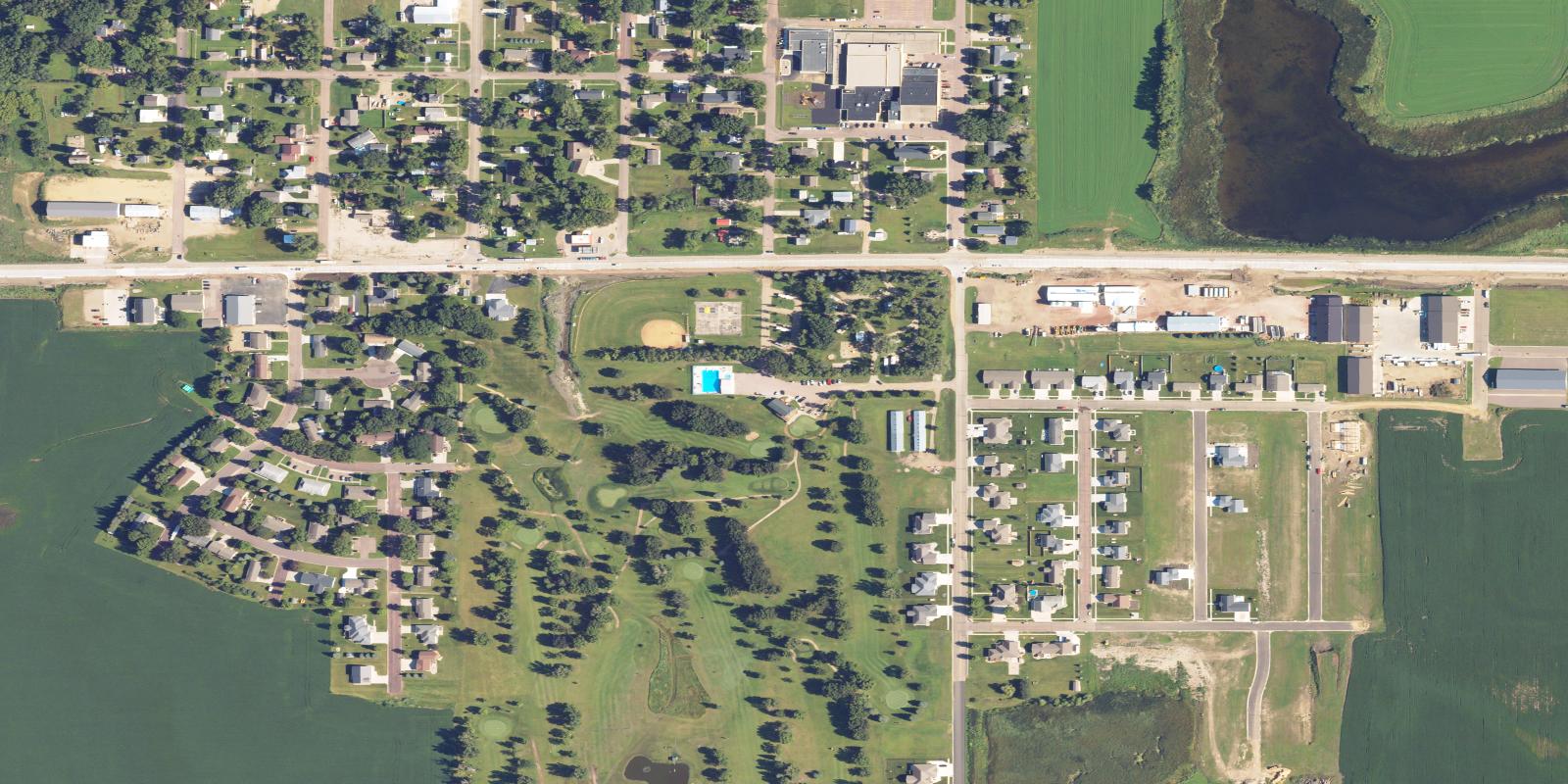 Satellite view of Colman Area Recreation Golf Course